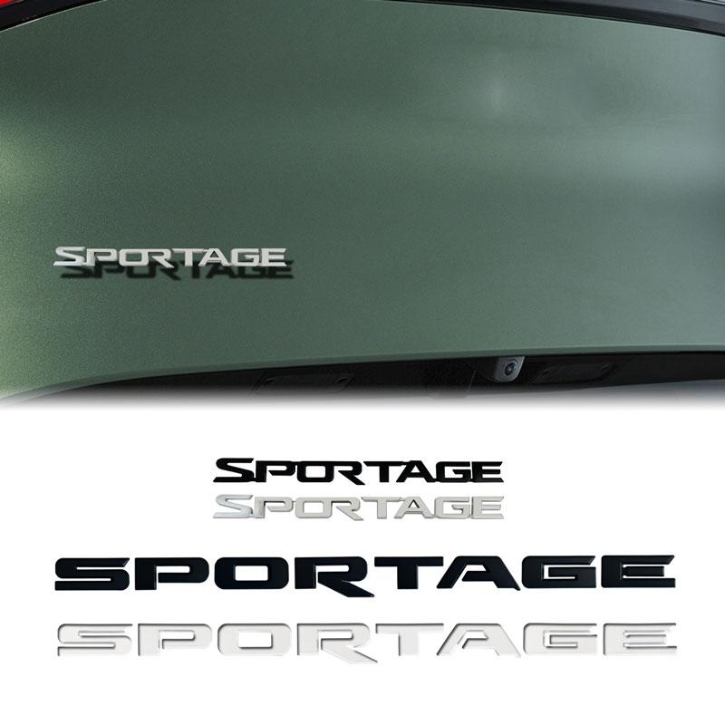3D ABS Car Styling SPORTAGE Letter Logo Sticker Rear Bumper Tail Door Trunk Decal Auto Rear Emblem Decoration Accessories