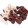 32Pcs Hand Carved Wood Chess Pieces Portable Tournament Chessmen International Chess Figures for Chess Board Game