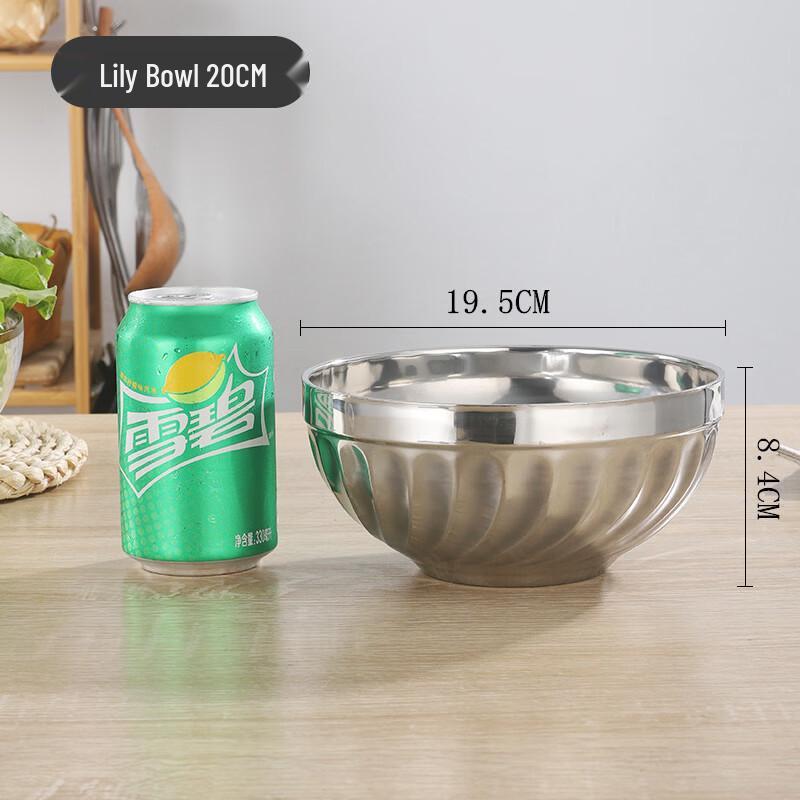

Double-Layer Stainless Steel Anti-Scald Bowl Set