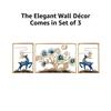 Leaves and Deer Metal Wall Décor | Nature-Inspired Iron Wall Hanging |  Wall Hanging | Wall Décor | Easy Installation | 120 x 50 cm | Set of 3