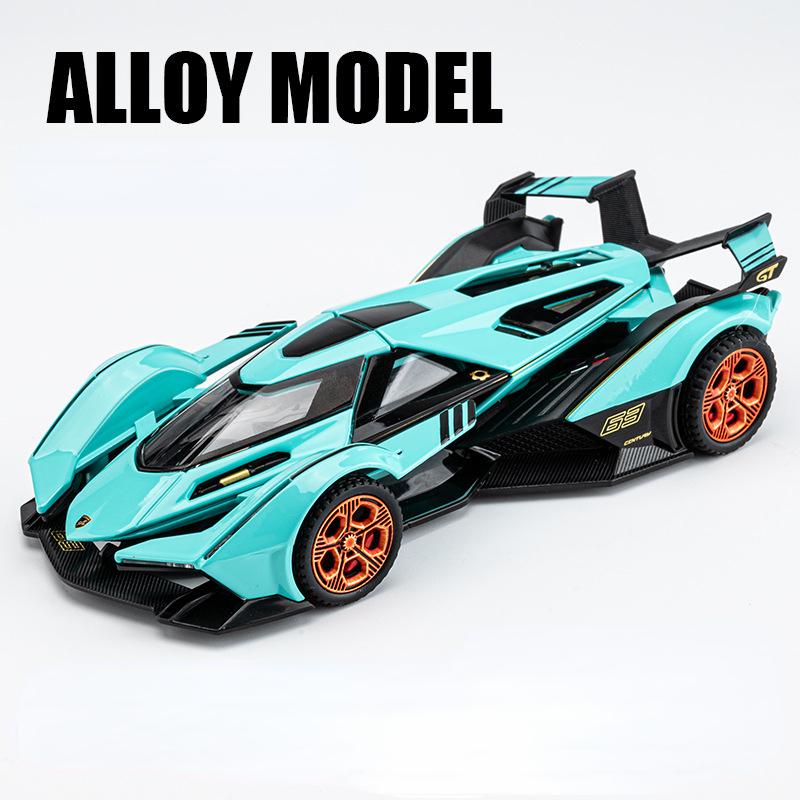 1:Modèle Réduit 32 Lambor V12 Lp750 Voiture de Sport Jouet Alliage Moulé sous Pression Pull Back Son Lumière Véhicule de Simulation Cadeaux d'Anniversaire pour Enfants