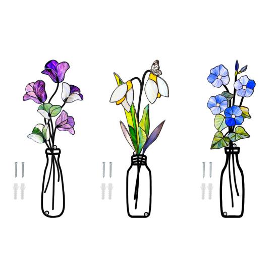 

3 шт./компл. металлическая ваза для цветов, настенная скульптура, 3D, полая железная проволока, ваза для растений, настенное украшение для дома, офиса, гостиной, ванной комнаты, кухни, настенный художественный знак B