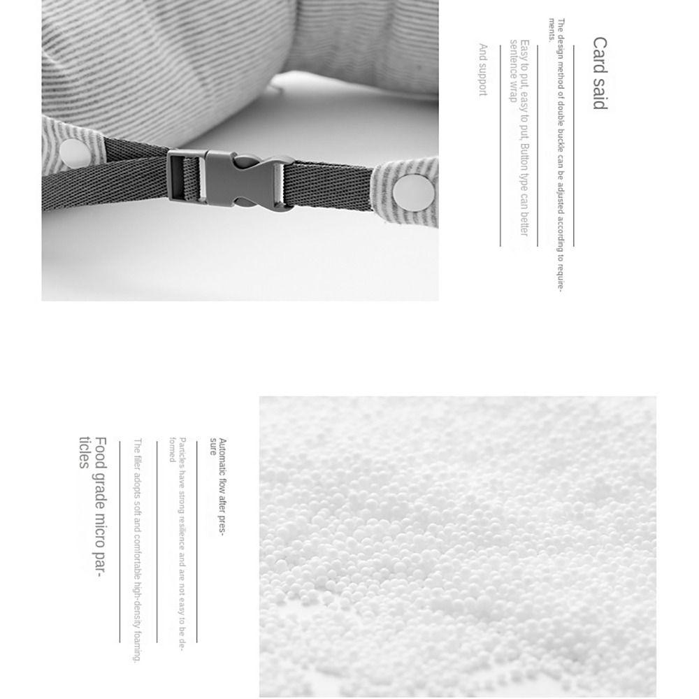 Foam Particle U-shaped Pillows Portable Sleeping Cushion Japanese-Style Neck Protection  Travel