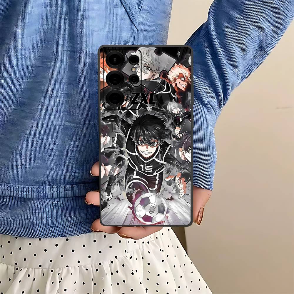 Fußball Anime B-Blau L-Lock Handyhülle Für Samsung S 24 Fe 25 Ultra Plus 20 Lite 21 30 22 23 24 22 Ultra 5G Fundas