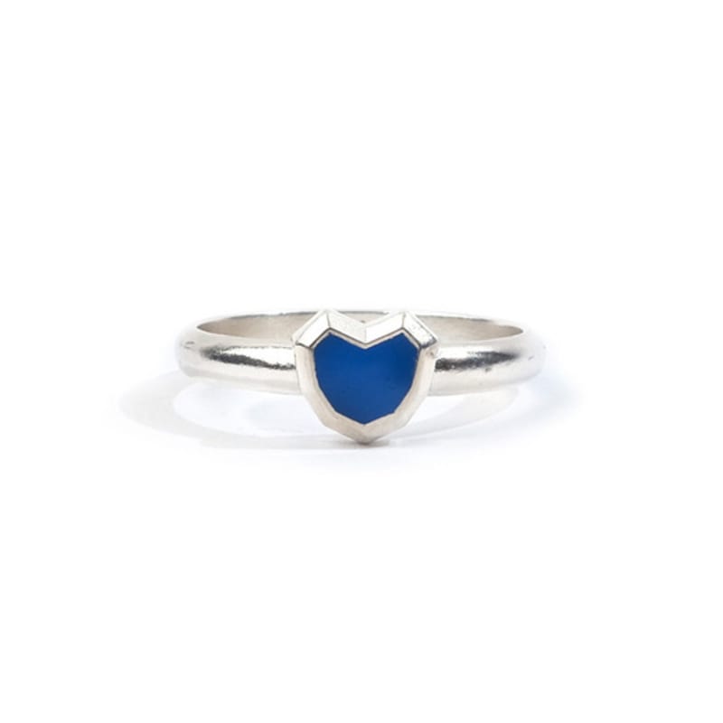 SEWNSWEN SILVER EPOXY HEART RING