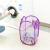 Foldable Hand-Held Laundry Basket Dirty Clothes Storage Grid Basket Household Organizer for Clothes Home Storage Toy Basket