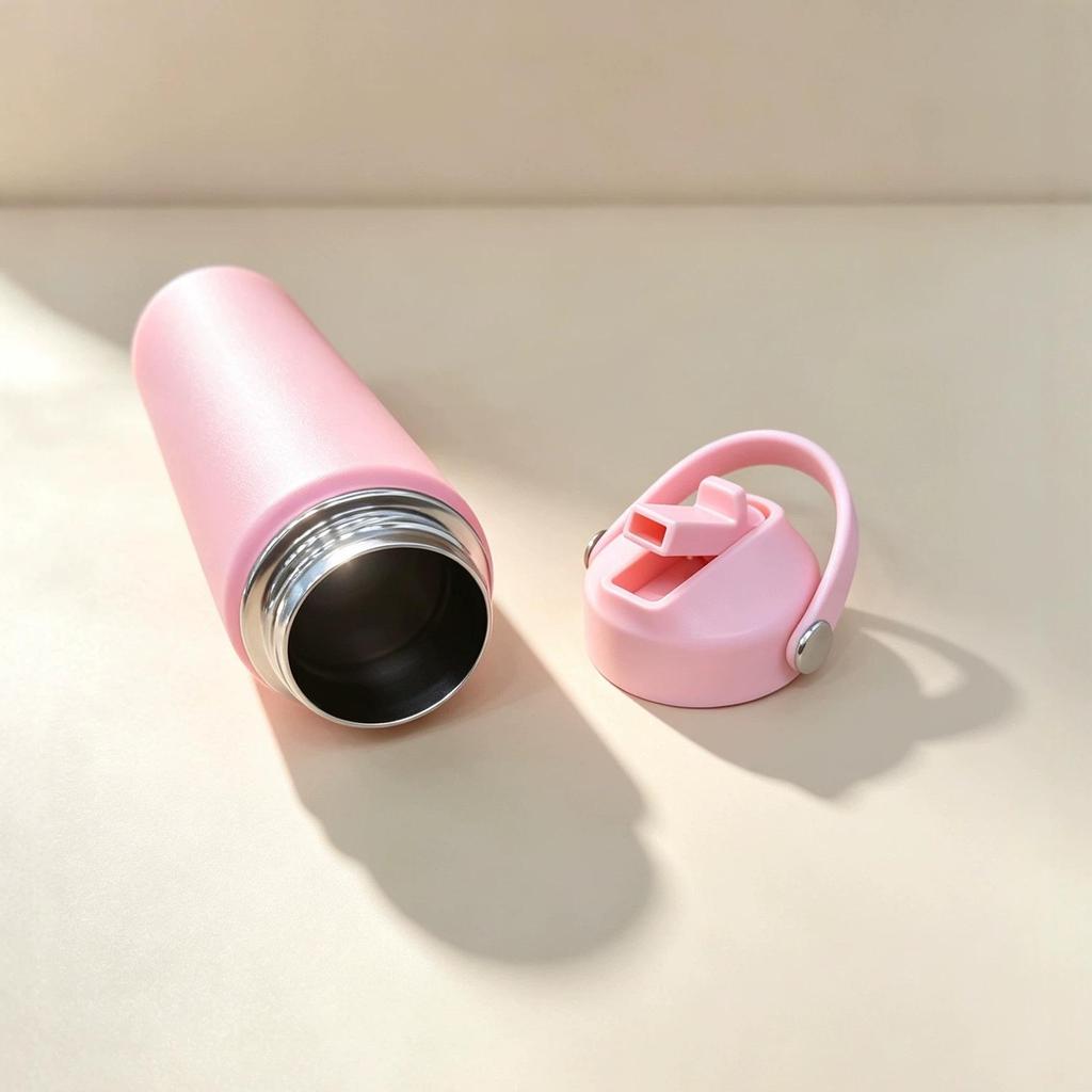 Portable Thermos Mug 316 Stainless Steel Sports Water Bottle with Straw, Large Capacity for Outdoor/Home Use.
