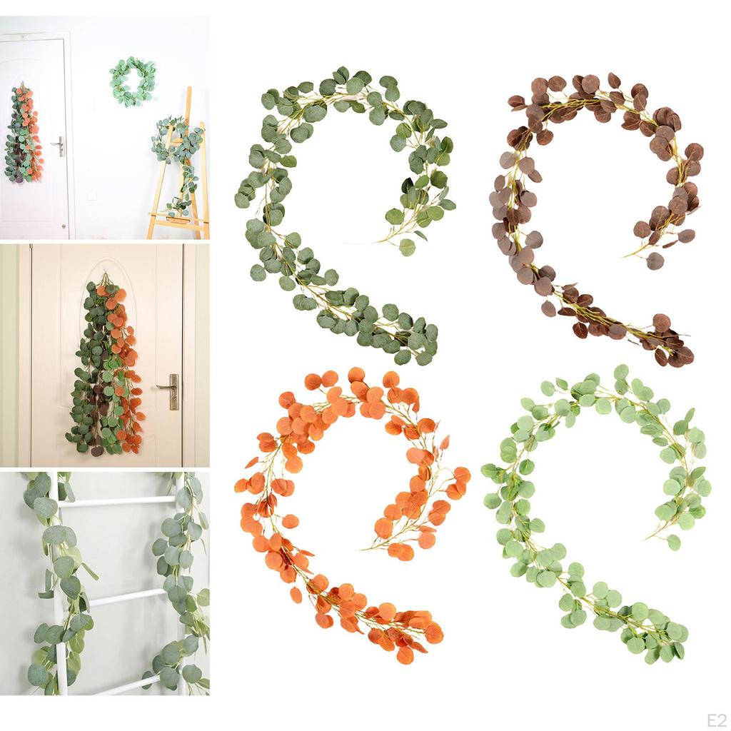 Eucalyptus Vine Wedding Artificial Wreath Hanging Rattan Garland Decor Party