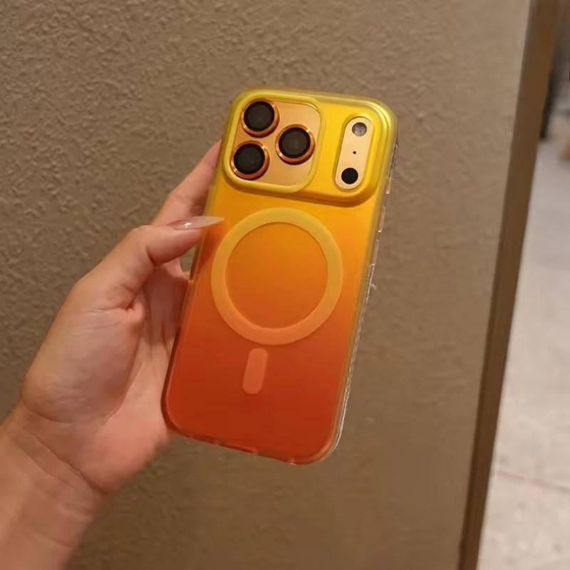 Aurora Gradient Magnetische Hülle für iPhone 17 Pro Max 15 14 13 12 16 Pro Max Plus 17 Air Magnetische Zweifarbige Abdeckung