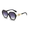 Vintage Sunglasses For Women Fashionable Deep Green Golden Gradient Glasses Trendy Glasses For Both Men Women Sunglasses Women