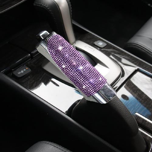 Universal Crystal Car Handbrake Covers Anti-slip Auto Gear Shift Collars Bling Diamond Car Interior Accessories for Woman
