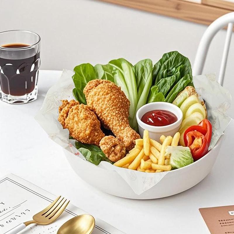 50 ks Olejivzdorný pekařský obal na jídlo Voskový papír Obal na burger a hranolky Olejivzdorný papír Kuchyňský Sendvič Chléb Jídlo Pekařské nářadí Podložka