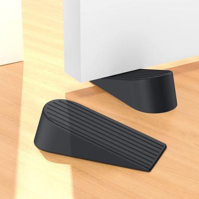 Big Door Stoppers Heavy Duty Rubber Wedge Non-slip Stackable Prevents Doors from Closing High Load-bearing Door Stopper