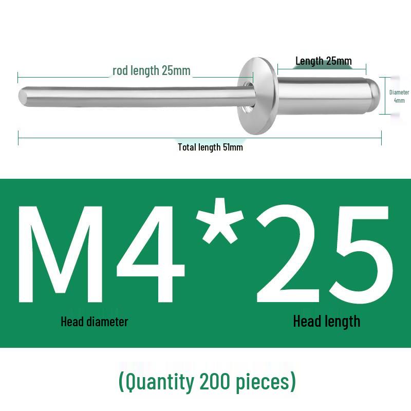 Aluminium-Blindnieten - Rundkopf M3.2, M4, M5, M6