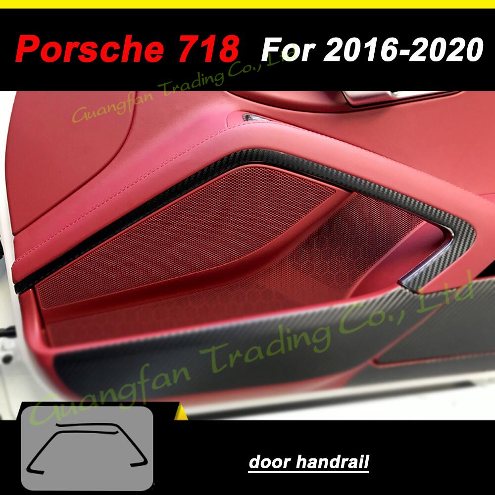 For Porsche 718 2016- Car-Styling 3D5D Carbon Fiber Car Interior Center Console Color Molding Sticker Decals Part Accessorie