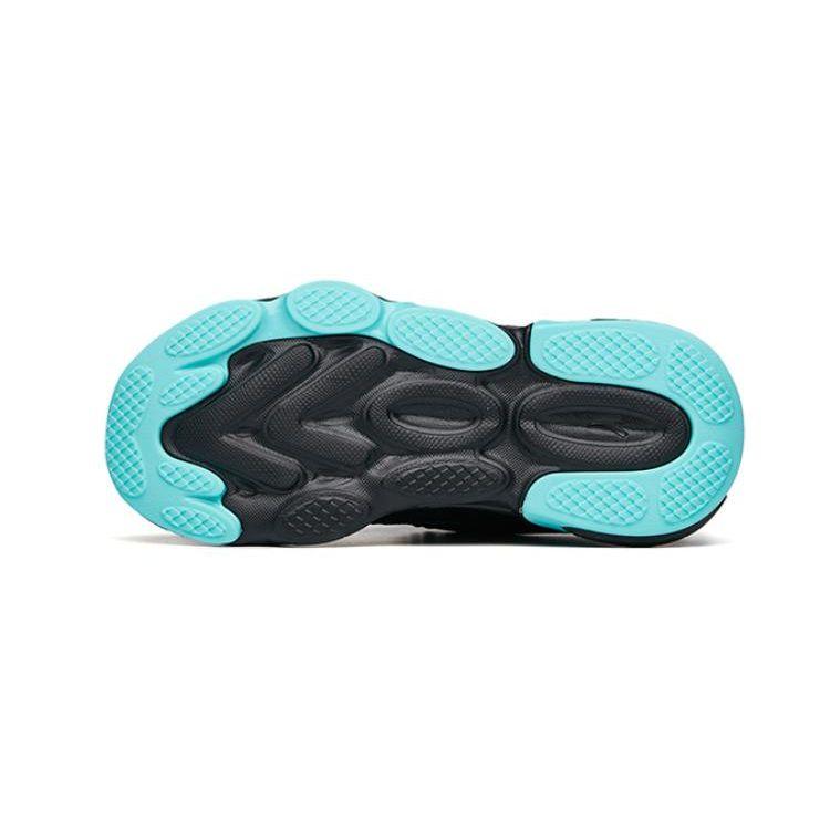 Anta Bounce Non-Slip Shock Absorbing Durable Low-Top Running Shoes Kids Sneakers Black Blue A312139988A-1