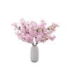 Real Touch Artificial Peach Blossom Branch Plastic Fake Flower  Home Office Decor