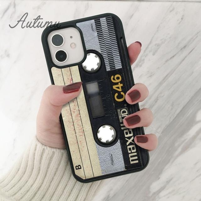 

Винтажный чехол для телефона в стиле ретро с кассетой для iPhone 11 12 13 14 Pro Max mini XR XS SE 2020 6S 7 8 Plus Samsung S21 S22 iPhone 13mini