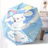 1pc Happy Cinnamoroll Sanrio Cartoon Umbrella, Portable 3-Fold Compact Umbrella, Suitable for Camping, Hiking and Travel, Ideal Easter Birthday Gift f