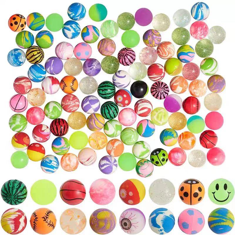 20Pcs 32Mm Rubber Bouncy Balls For Kids Mixed Pattern Party Favors Classroom Carnival Prizes Birthdays Gifts Balle Rebondissante