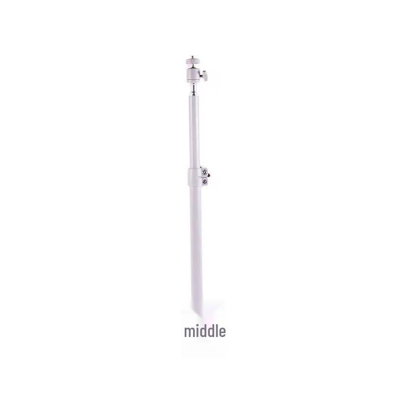 Telescopic Phone Stand with Strong Clamp for Live Broadcasts and Overhead Food Photography, Includes Fill Light