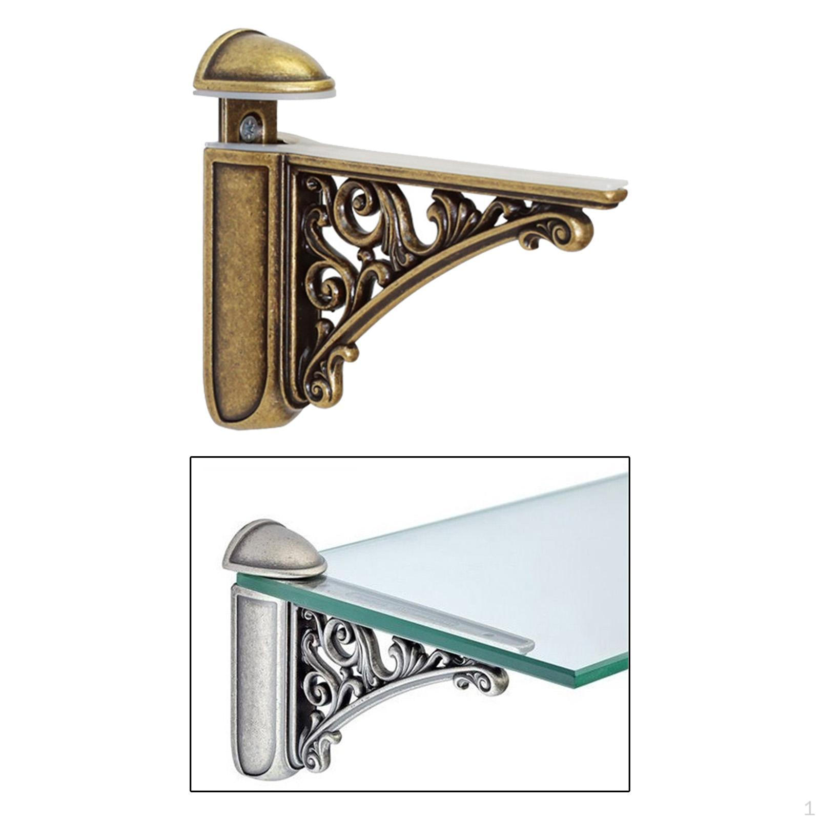 

Регулируемый стеклянный кронштейн для полки для ванной, кухни, дома Bronze