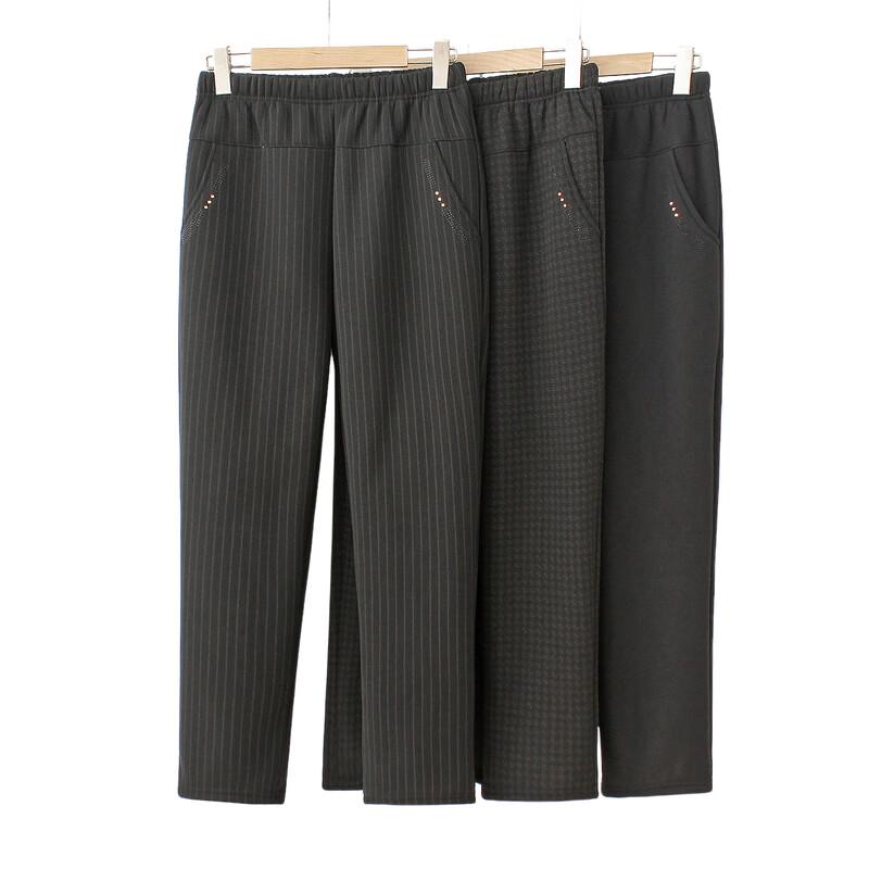 Luźne spodnie codzienne z prostymi nogawkami dla starszych kobiet