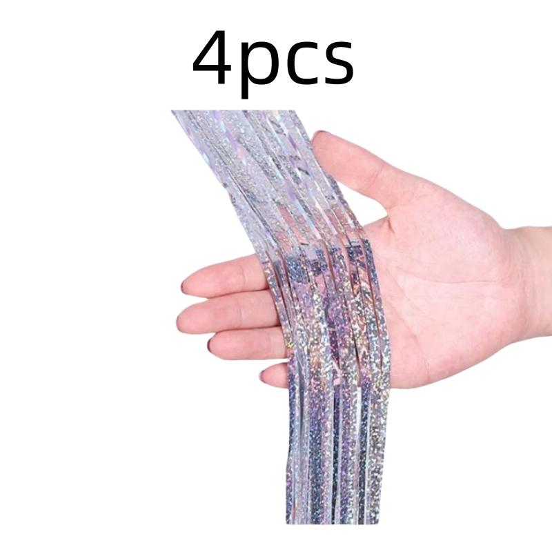 2Pack 2X1M Glitter Party Backdrop Metallic Foil Tinsel Fringe Curtain Birthday Wedding Bachelorette Decoration Adult Anniversary