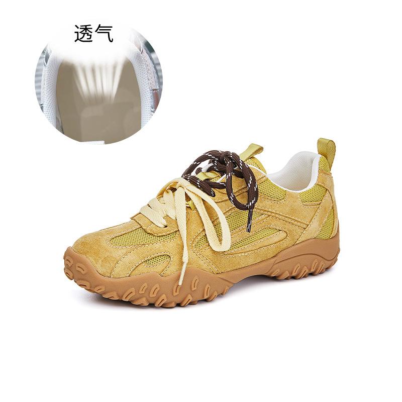 Leather Forrest Gump shoes 2025 autumn new shoes women's light and thin sports shoes light commuting dad shoes casual women's shoes