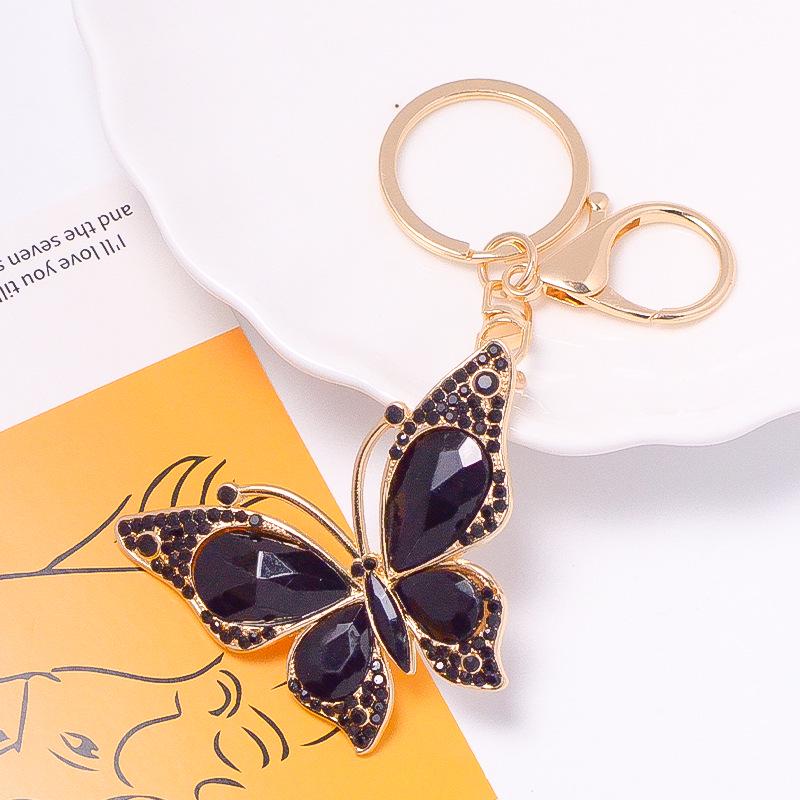 Butterfly Rhinestone Metal Keychain Pendant