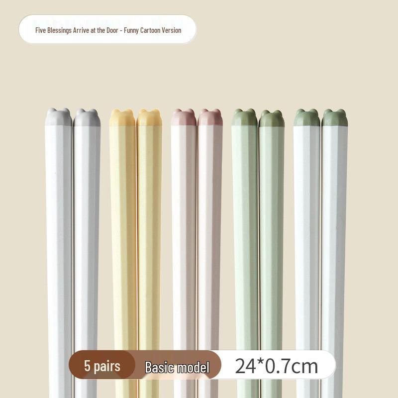 Luxury Minimalist Anti-Mold Alloy Chopsticks Set - High-Temperature Resistant, Lightweight, for One Person.