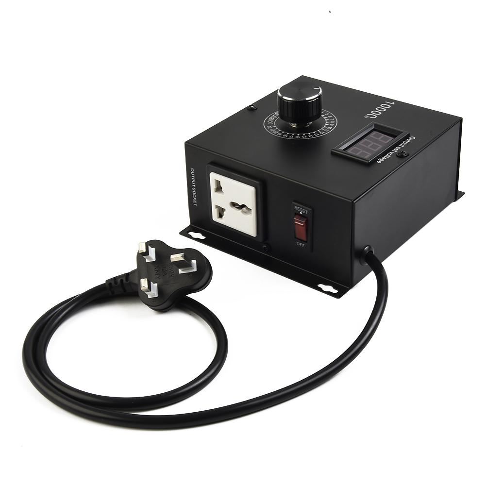 SCR Electronic Temperature Motor FAN Speed Controller High Power Regulator Stepless Regulation LCD Display 10 220V Range