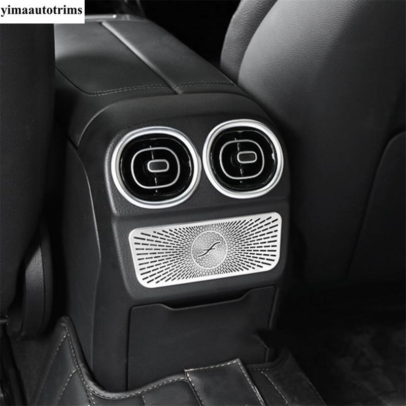 Rear Armrest Box AC Air Outlet Anti Kick Panel Cover Trim Stainless Accessories For Mercedes-Benz C Class W206 Sedan  - 2025