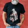 T-shirt Cavaliere Crociato Guerriero Medievale Croce Templare Grafica Tee Uomo Donna
