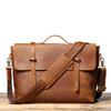 Ebay Retro Men'S Genuine Leather Handbag, Crazy Horse Leather Shoulder Messenger Bag, Cowhide Business Travel Computer Bag