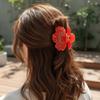 Waterproof Peach Blossom Shark Clip Japanese Style Flower Hairgrips Ponytail Holder