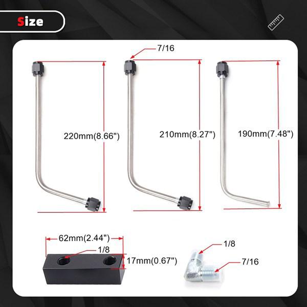 Stainless Steel Coolant Steam Crossover Pipe Kit for LS Engines (LS1, LS2, LS3, LS6, LS7, LSX)