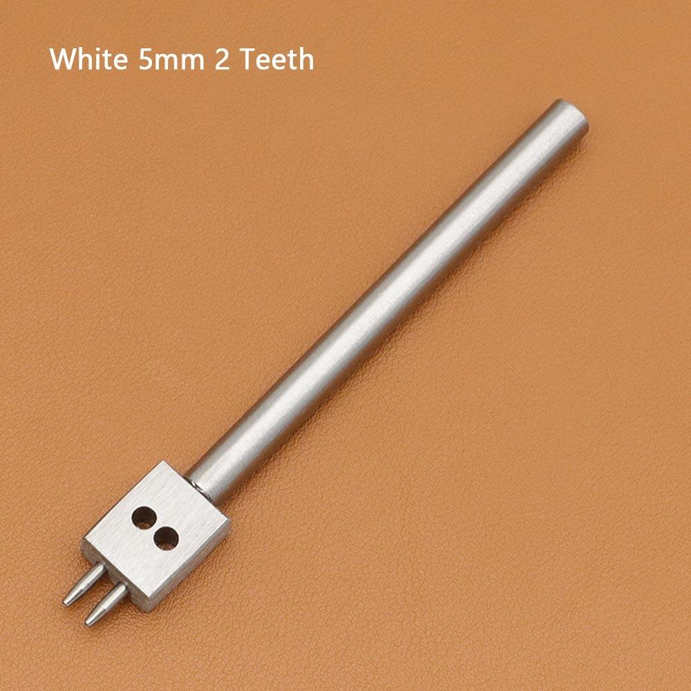 

1Pcs Durable 2/4/6Teeth Leather Punching Tool Manual 4/5/6/8mm Hole Punch Tool Steel Handmade Round Punch Die Set