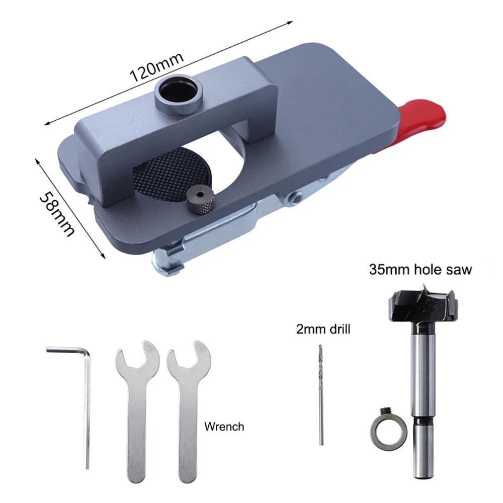 

Набор для сверления отверстий под петли диаметром 35 мм, скрытый шаблон для сверления отверстий под петли из алюминиевого сплава серый
