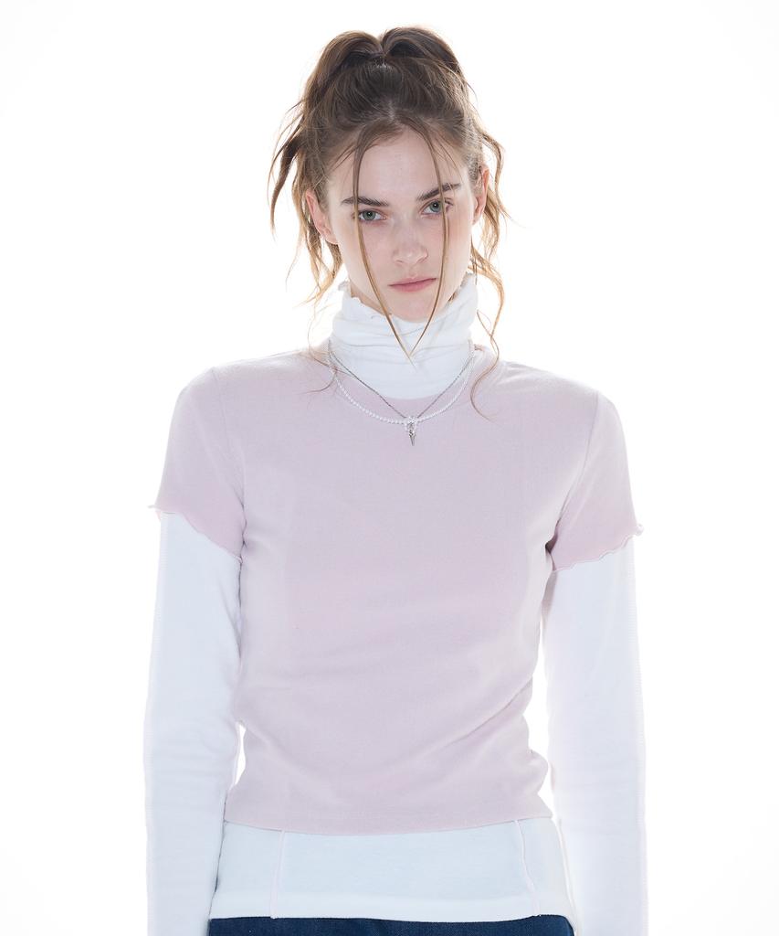 LARTIGENT L14 Layered T-Shirt Set(Pink)