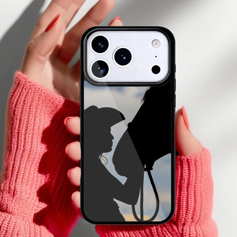 

Sunset Cowgirl Horse Silhouette Phone Case for iPhone 17 Air 16e 15 14 13 Pro Max Back Cover for 12 11 Pro Coque iPhone 12 Pro Max