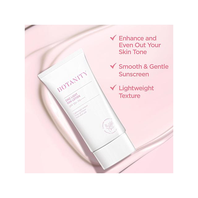BOTANITY Zinc Light Sun Lotion Spf50+ PA++++ 1.69FL.OZ