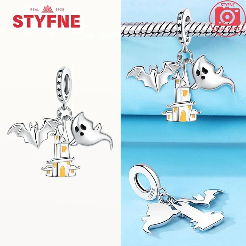 Realcopper Halloween Dangle Witch Magic Girl Charms Luminous Beads Fit Original Bracelet Diy Fine Jewelry Gifts For Women