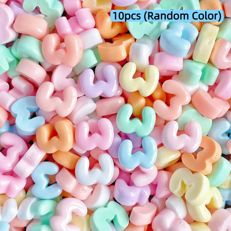 Handmade Mini Letter Charms Cute Diy Phone Cases Hair Clips Shoes Accessories Random Color