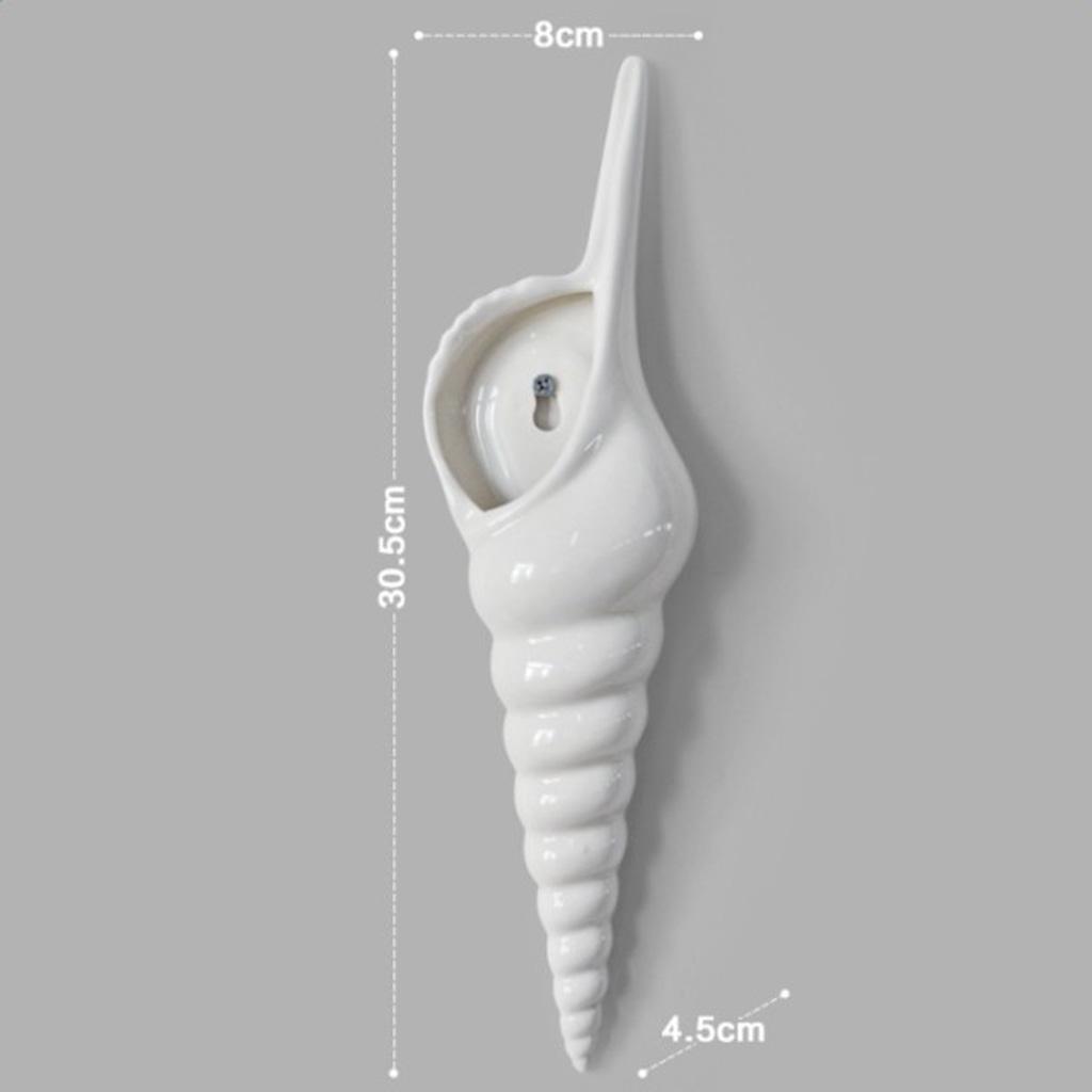 Cabilock Wall Flower Vase Ceramic Sea Shell Conch Flower Vase Nautical Mediterranean Style Wall Hanging Decor with Flowers for Home Living Room Bedroom Cabilock Wall Flower Vase Ceramic Sea Shell Conch Flower Vase Nautical Mediterranean Style Wall Hanging Decor with Flowers for Home Living Room Bedroom