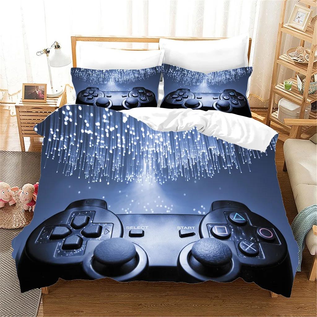Comforter Play Games Beddings Sets White 3D Print Quee Video Games For Boy Double Bed Set Comforter For Teen Man