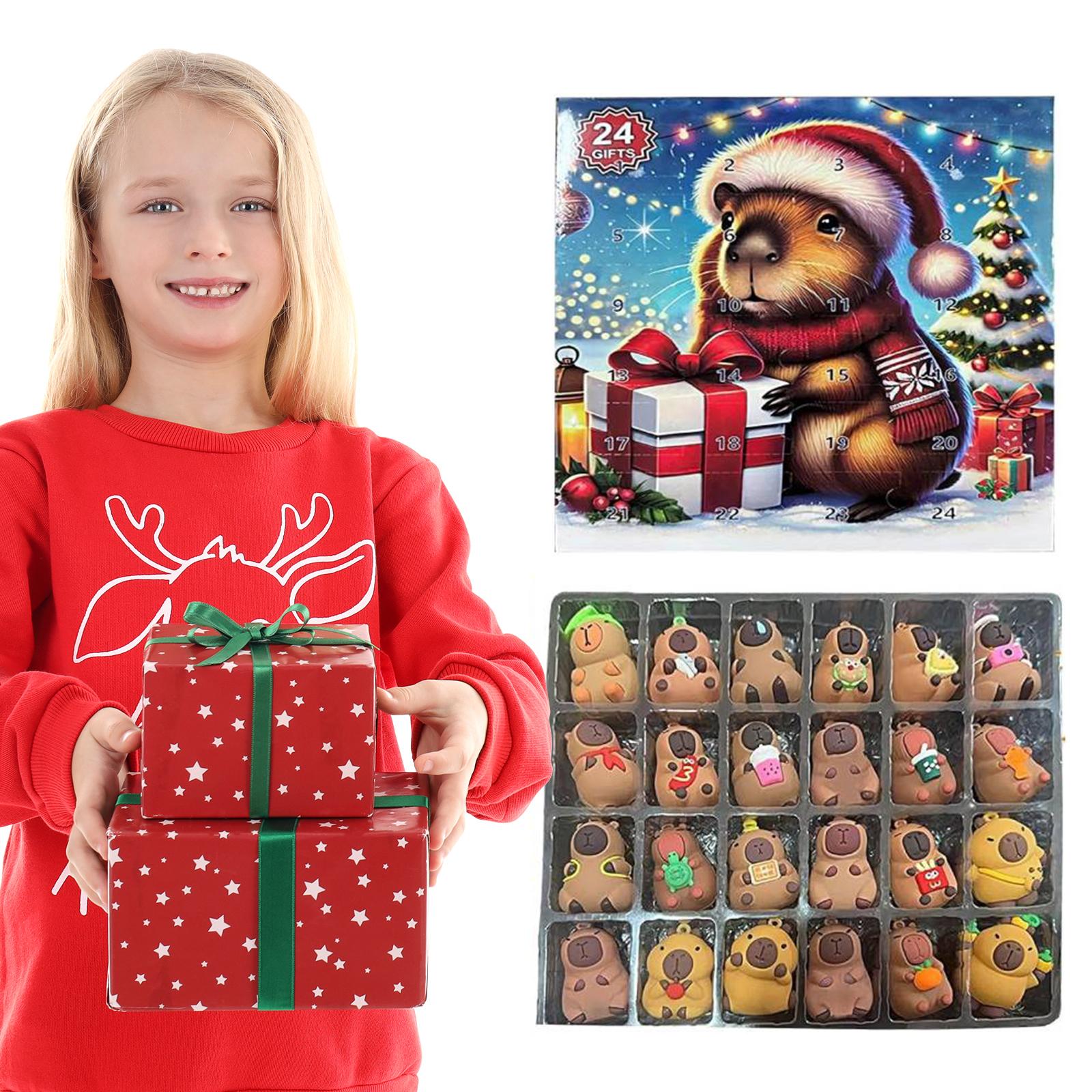 Capybara Advent Calendar 2025 Cute Capybara Christmas Ornaments Christmas Advent Calendar Xmas Countdown Calendar Gifts for Kids China Mainland
