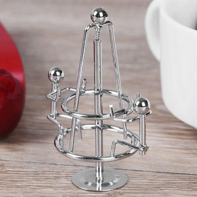 Mini Balancing Iron Men Toy Helicopter Weightlifter Horizontal Bar Guitar Man Physics Balance Toy Tumbler Kinetic Art Decompressive Desk Toy Home