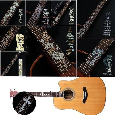 PET Guitar Inlay Sticker Bass Guitar Sticker Guitar Decals Fretboard Sticker Cross Inlay Decals