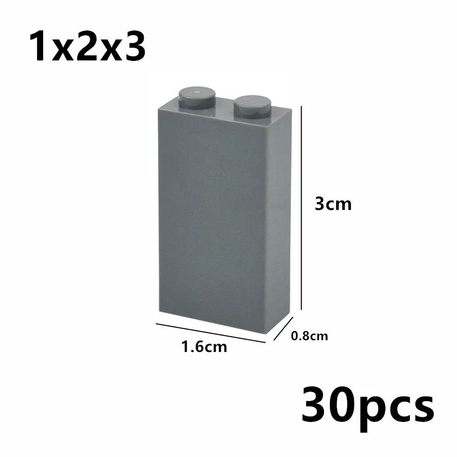 

Thick Building Blocks Construction Part 30Pcs High-Tech Particle 1x2x3 Wall Assmble Toys Bricks For Kid Gift Compatible 22886